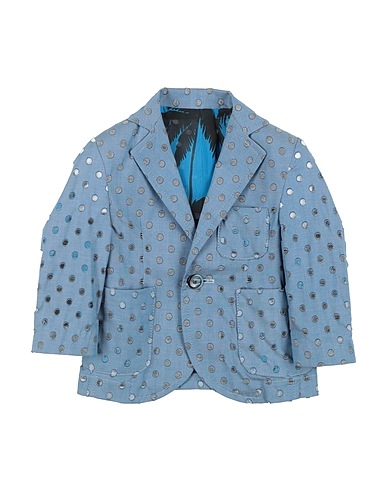 NEILL KATTER Blazer Slate blue 97% Cotton, 3% Elastane