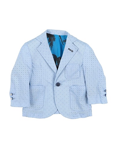NEILL KATTER Blazer Pastel blue 97% Cotton, 3% Elastane