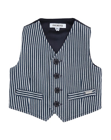 BIKKEMBERGS Suit vest Midnight blue 98% Cotton, 2% Elastane