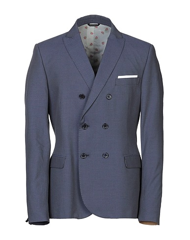 DANIELE ALESSANDRINI Blazers Taubenblau 100% Baumwolle