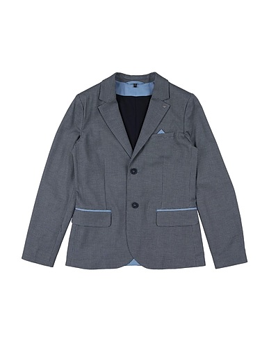 EMPORIO ARMANI Blazer Pastel blue 98% Cotton, 2% Elastane