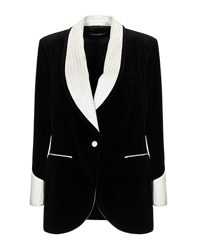 DOLCE&GABBANA Blazer Black 66% Cotton, 24% Silk, 10% Polyester