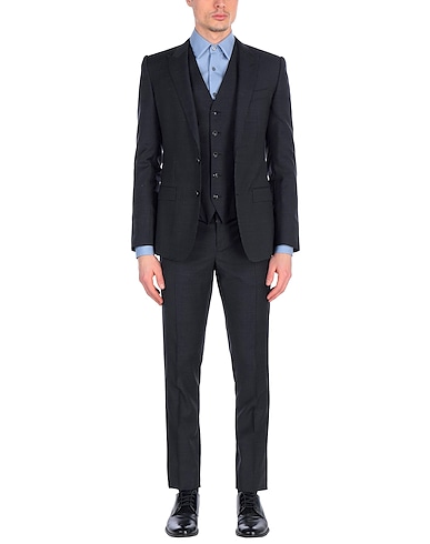 DOLCE&GABBANA Suits Black 100% Wool