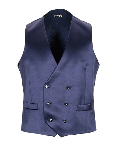 LUIGI BIANCHI Mantova Waistcoat Midnight blue 55% Wool, 45% Polyester