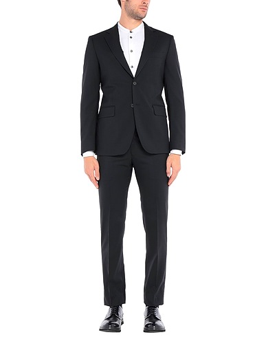 TOMBOLINI Suits Black 99% Virgin Wool, 1% Lycra®