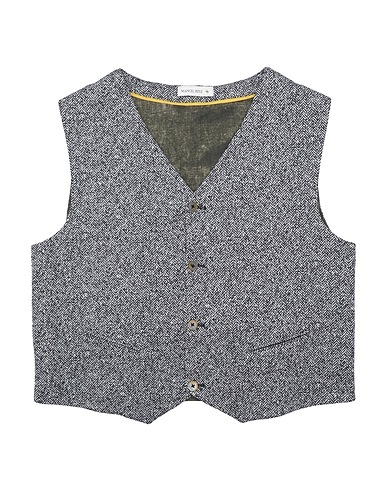 MANUEL RITZ Waistcoat Black 50% Cotton, 50% Polyester