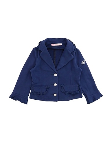 MISS BLUMARINE Blazer Midnight blue 94% Cotton, 6% Elastane