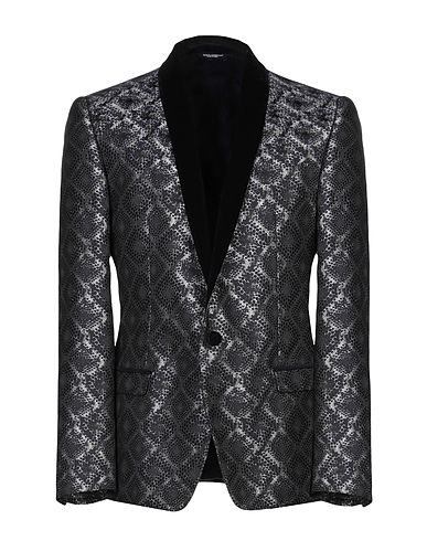 DOLCE&GABBANA Blazer Midnight blue 83% Polyester, 14% Cotton, 3% Polyamide