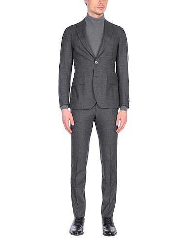 TOMBOLINI Suits Lead 98% Virgin Wool, 2% Elastane