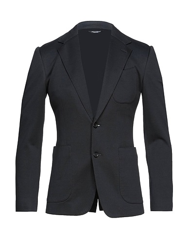 DOLCE&GABBANA Blazer Charcoal 92% Cotton, 5% Polyamide, 2% Polyester, 1% Silk