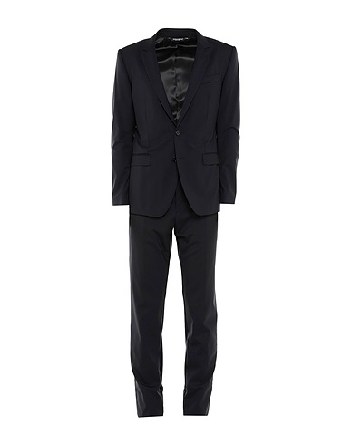 DOLCE&GABBANA Suits Midnight blue 98% Virgin Wool, 2% Elastane