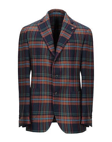 GABRIELE PASINI Blazer Brown 49% Polyester, 27% Cotton, 24% Wool