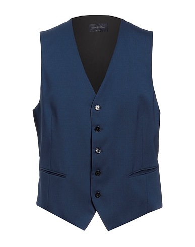 TOMBOLINI Suit vest Navy 99% Virgin Wool, 1% Lycra®