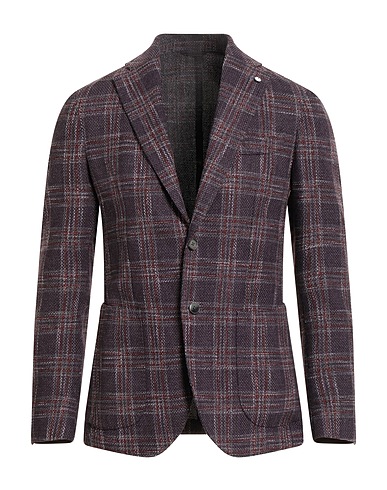 L.B.M. 1911 Blazer Dark purple 57% Cotton, 24% Wool, 9% Polyester, 7% Acrylic, 3% Polyamide