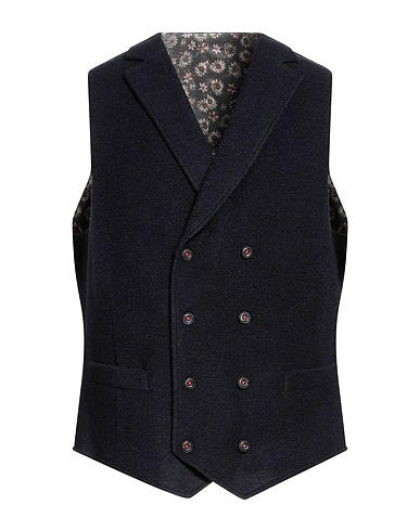 MANUEL RITZ Waistcoat Midnight blue 54% Acrylic, 24% Virgin Wool, 22% Polyester
