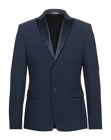 GREY DANIELE ALESSANDRINI Blazer Midnight blue 66% Polyester, 28% Viscose, 6% Elastane, Cotton