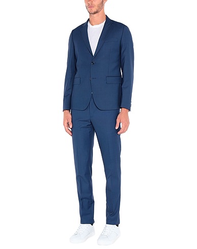 BRIAN DALES Suits Blue 100% Wool