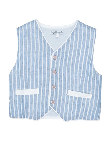 BABY GRAZIELLA Suit vest Slate blue 100% Flax