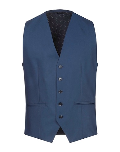 GREY DANIELE ALESSANDRINI Anzugweste Blau 66% Polyester, 28% Viskose, 6% Elastan