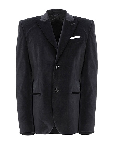 GREY DANIELE ALESSANDRINI Blazers NERO 98% Cotton, 2% Elastane