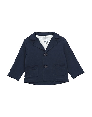 GREY DANIELE ALESSANDRINI Blazer Midnight blue 96% Cotton, 4% Elastane