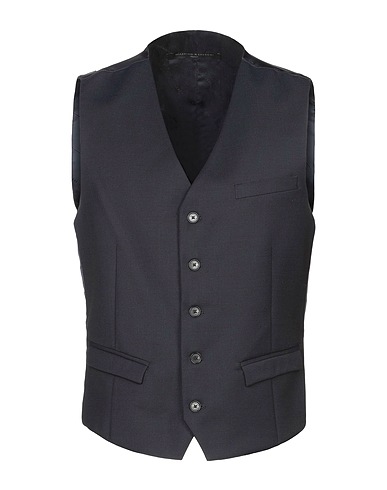MASSIMO REBECCHI Waistcoat Midnight blue 54% Polyester, 44% Wool, 2% Elastane
