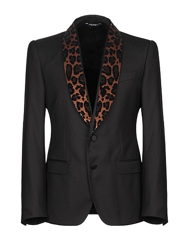 DOLCE&GABBANA Blazer Black 83% Virgin Wool, 17% Silk, Polyester, Polyamide
