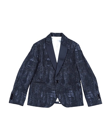 PAOLO PECORA Blazer Midnight blue 75% Cotton, 21% Flax, 4% Polyamide