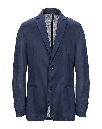 GREY DANIELE ALESSANDRINI Blazer Midnight blue 100% Flax