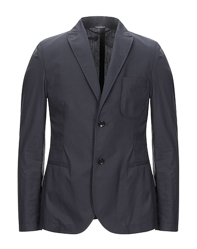 DANIELE ALESSANDRINI HOMME Blazer Black 100% Cotton