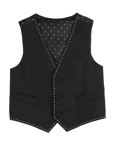 DOLCE&GABBANA Suit vest Black 53% Virgin Wool, 27% Acetate, 18% Cupro, 2% Elastane