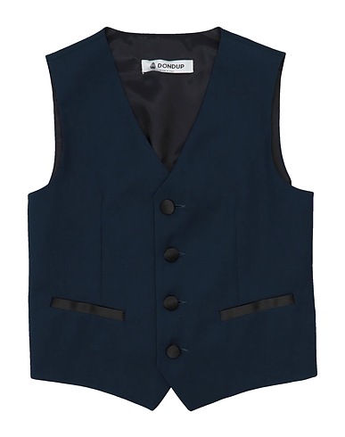 DONDUP Waistcoat Midnight blue 100% Virgin Wool