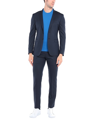 TONELLO Suits Midnight blue 99% Virgin Wool, 1% Elastane