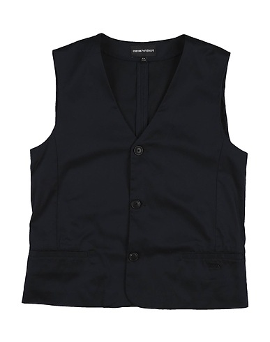 EMPORIO ARMANI Suit vest Midnight blue 96% Cotton, 4% Elastane