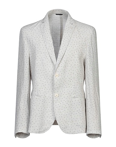 DANIELE ALESSANDRINI Blazer Light grey 100% Flax