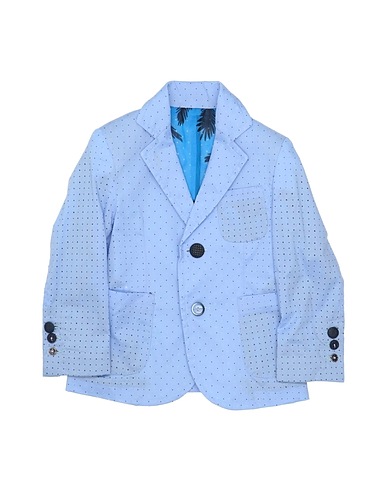 NEILL KATTER Blazer Sky blue 97% Cotton, 3% Elastane