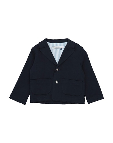 GREY DANIELE ALESSANDRINI Blazer Midnight blue 94% Cotton, 6% Elastane