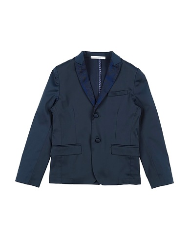 GREY DANIELE ALESSANDRINI Blazer Midnight blue 51% Polyester, 46% Cotton, 3% Elastane