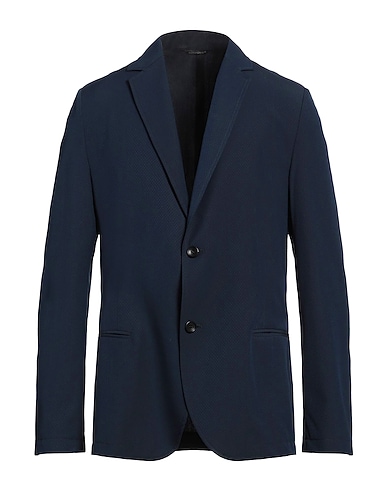 DANIELE ALESSANDRINI HOMME Blazer Navy 73% Polyester, 21% Viscose, 6% Elastane