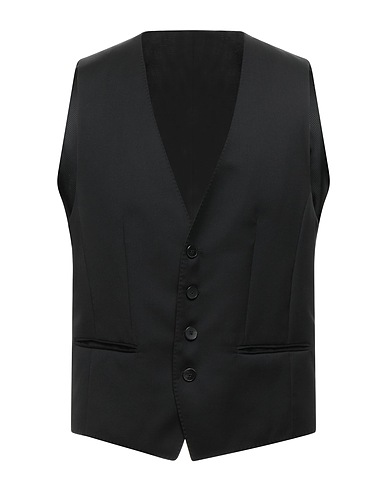 BOSS HUGO BOSS Waistcoat Black 100% Virgin Wool