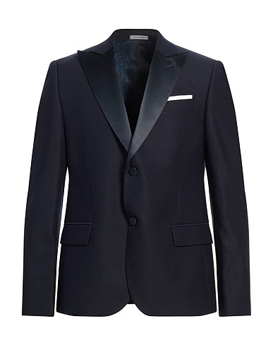 GREY DANIELE ALESSANDRINI Blazer Midnight blue 78% Polyester, 20% Viscose, 2% Elastane, Cotton