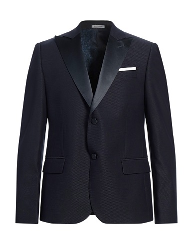 GREY DANIELE ALESSANDRINI Blazer 78% Polyester, 20% Viscose, 2% Elastane, Cotton