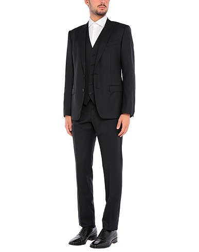 DOLCE&GABBANA Suits Black 100% Virgin Wool