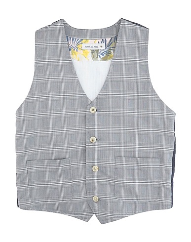 MANUEL RITZ Waistcoat Grey 99% Cotton, 1% Elastane