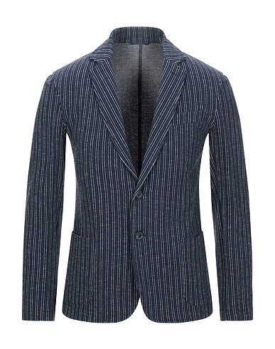 TRUSSARDI JEANS Blazer Midnight blue 50% Cotton, 42% Polyester, 6% Polyamide, 2% Elastane
