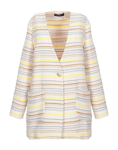 TRUSSARDI JEANS Jackett Elfenbein 64% Baumwolle, 27% Acryl, 8% Polyester, 1% Viskose