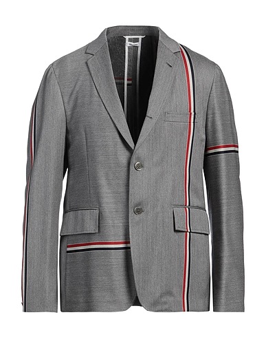 THOM BROWNE Blazer Grey 65% Wool, 35% Cotton