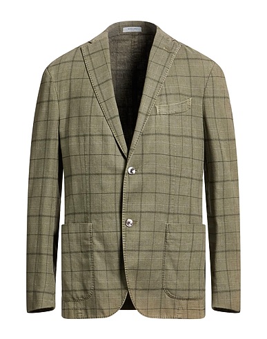 BOGLIOLI Blazer Military green 48% Cotton, 25% Linen, 25% Polyester, 2% Nylon
