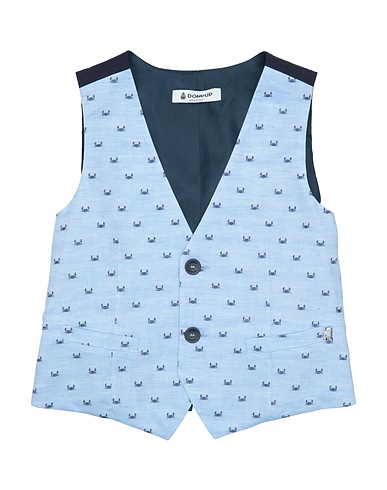 DONDUP Waistcoat Azure 57% Cotton, 43% Linen