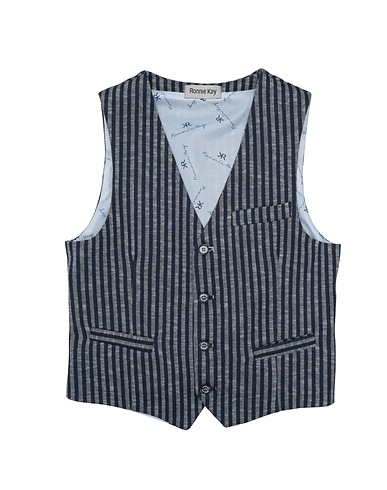 RONNIE KAY Panciotto Blu notte 60% Poliestere, 40% Cotone